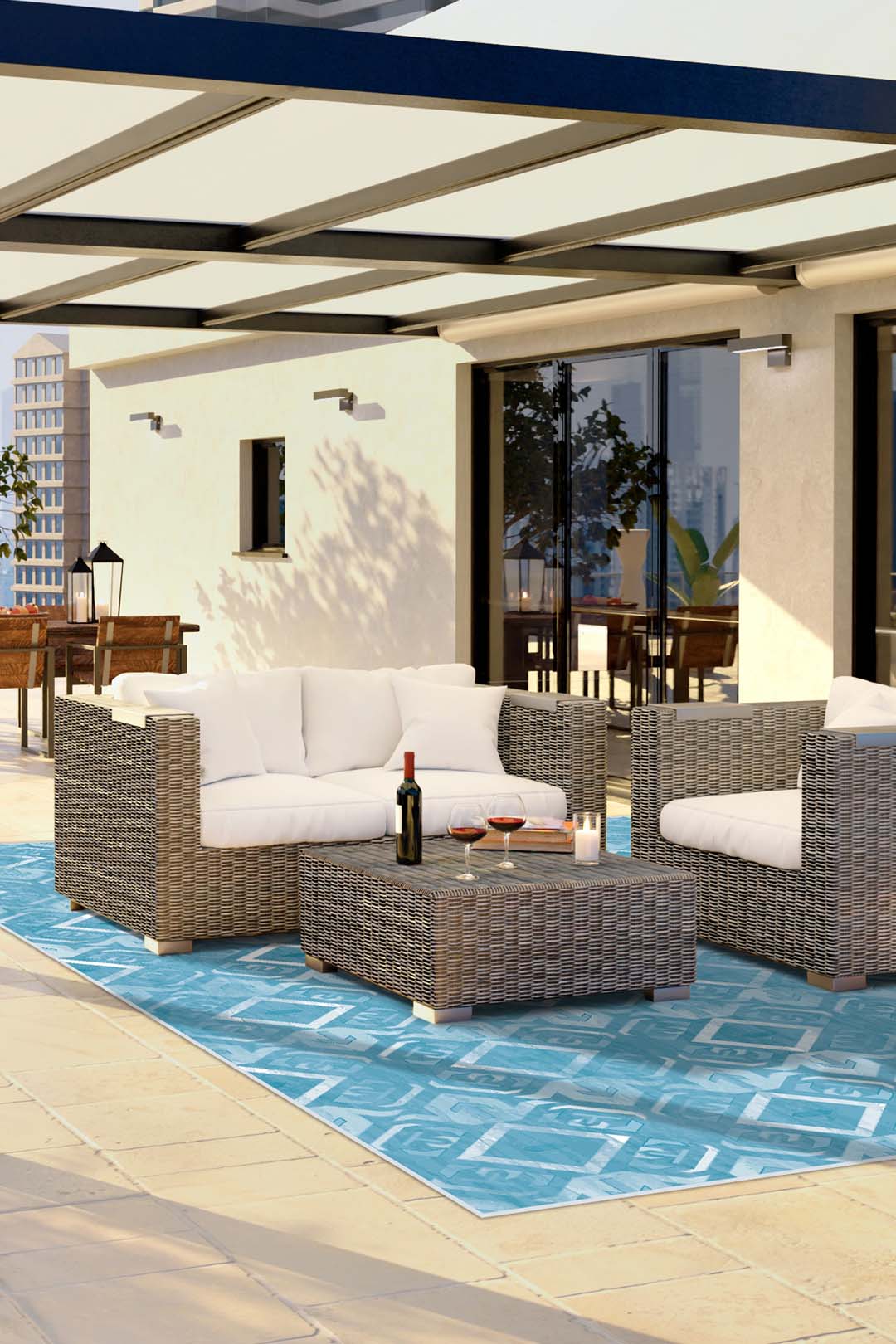 Outdoor Karree Achat Teppich - Image 20